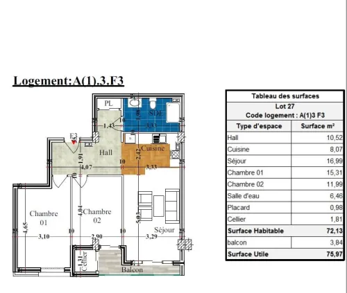 Vente Appartement F3 Béjaïa Bejaia