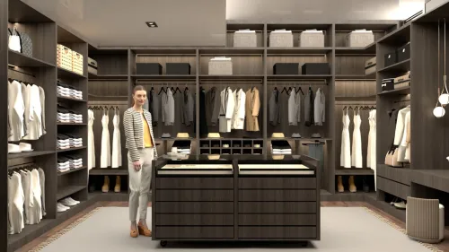 Conception 3D de dressing, cuisine et meubles sur mesure