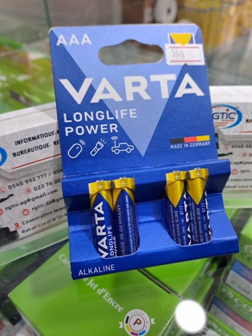 PILE VARTA LONGLIFE POWER AAAX4 LR03 MICRO 1.5V