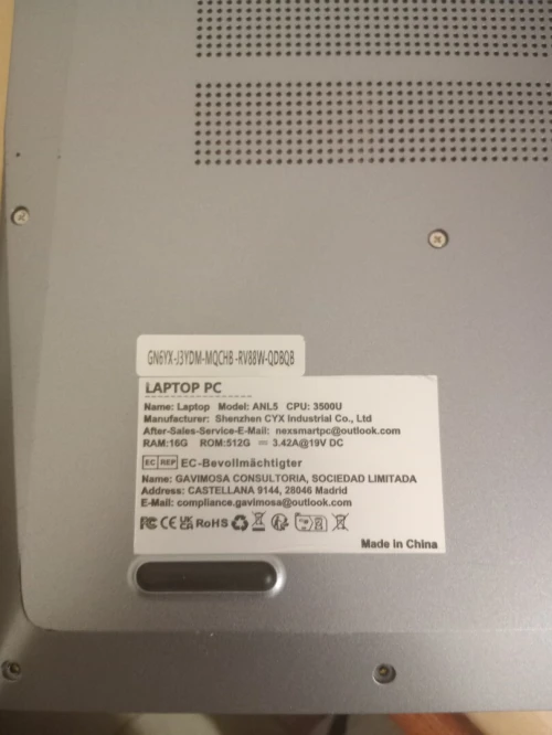 Laptop acer i5 16g ram ddr4 512g ssd