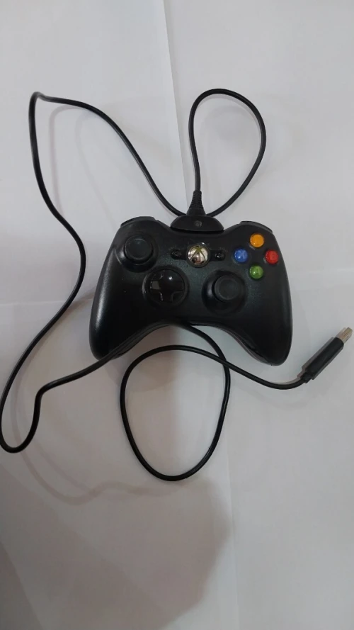Manette Xbox 360 avec fil + batterie arrière