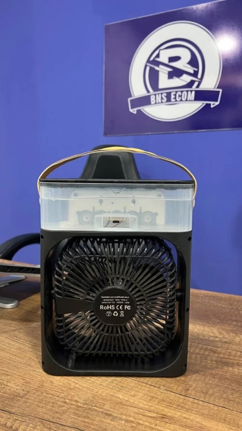 Mini ventilateur USB portable | مروحة تبريد صغيرة محمولة مع LED 7 ألوان | مروحة مكتب + سيارة + غرفة | تبريد قوي وصامت مع كابل USB