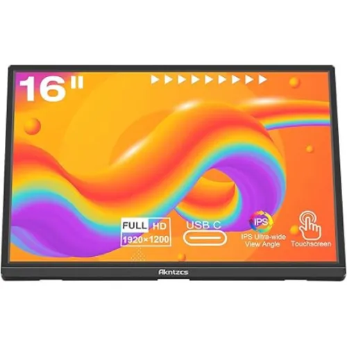 Akntzcs HD-160 Touch Screen Portable 16 Inch Full HD 1920 x 1200P HDMI