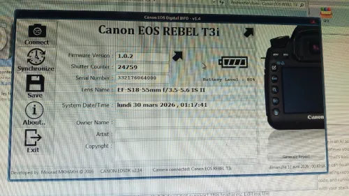CANON 600D ( rebel t3i )