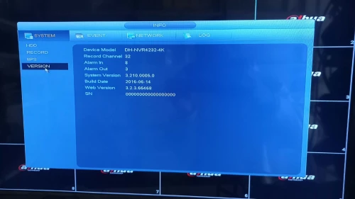 DH NVR4232 4k  32 Channel+Disque dire 4tb