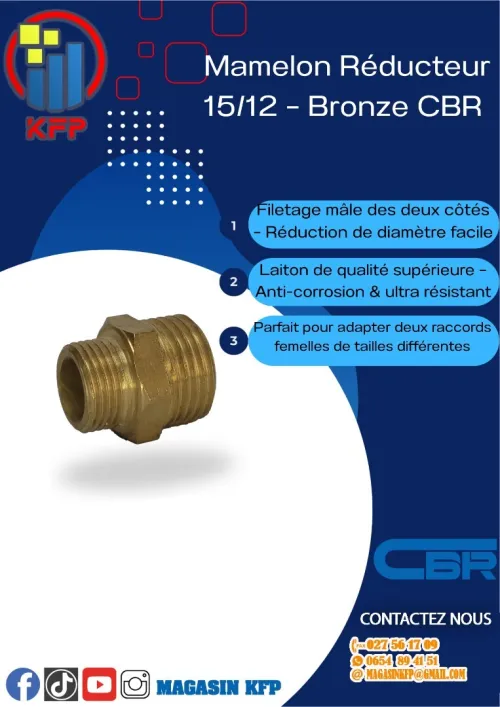 MAMELON RÉDUIT BRONZE 15/12  DISTRIBUTEUR OFFICIEL 