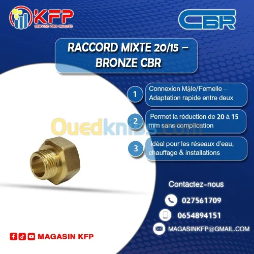 Raccord Mixte 20/15 Bronze CBR