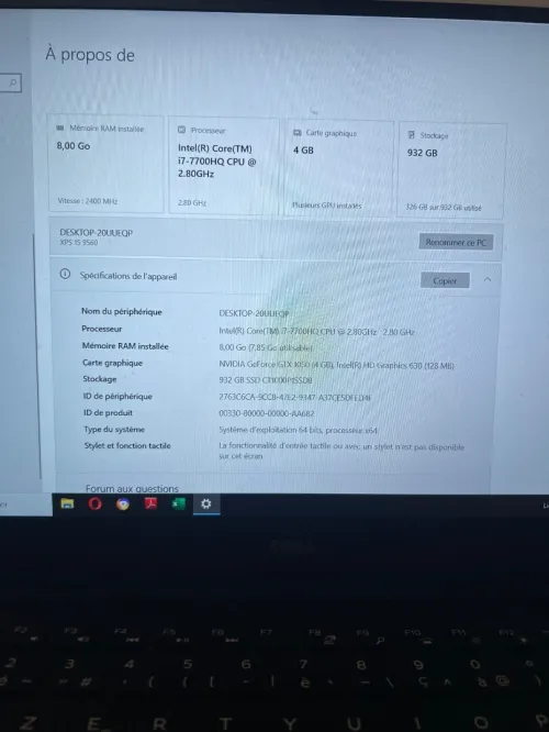 Pc portable dell i7 7ème génération 