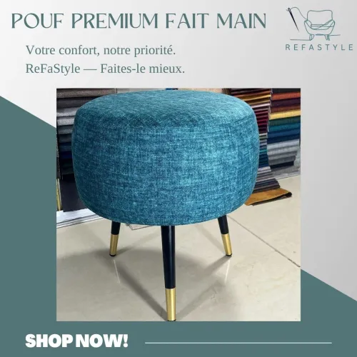 Pouf RefaStyle : 3 Pieds, 4 Pieds & 2 Places | Qualité Premium