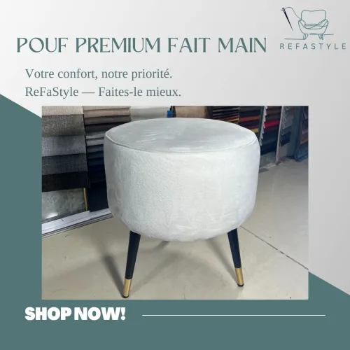 Pouf RefaStyle : 3 Pieds, 4 Pieds & 2 Places | Qualité Premium