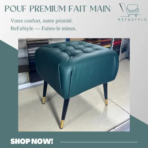 Pouf RefaStyle : 3 Pieds, 4 Pieds & 2 Places | Qualité Premium