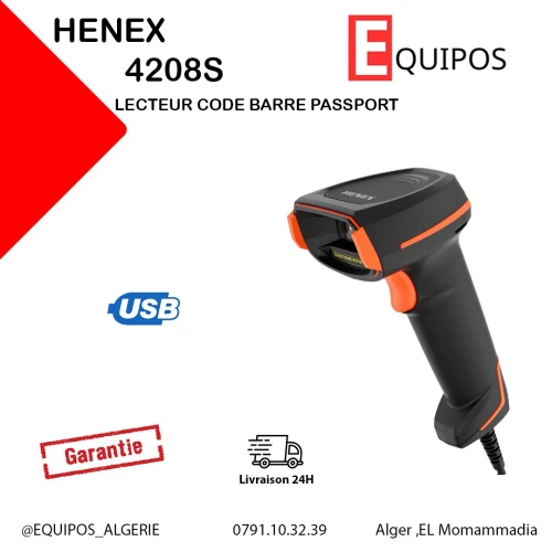 LECTEUR CODE BARRE FILAIRE HENEX 4208S
