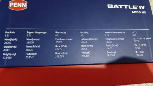 Moulinet penn battle vi 6000