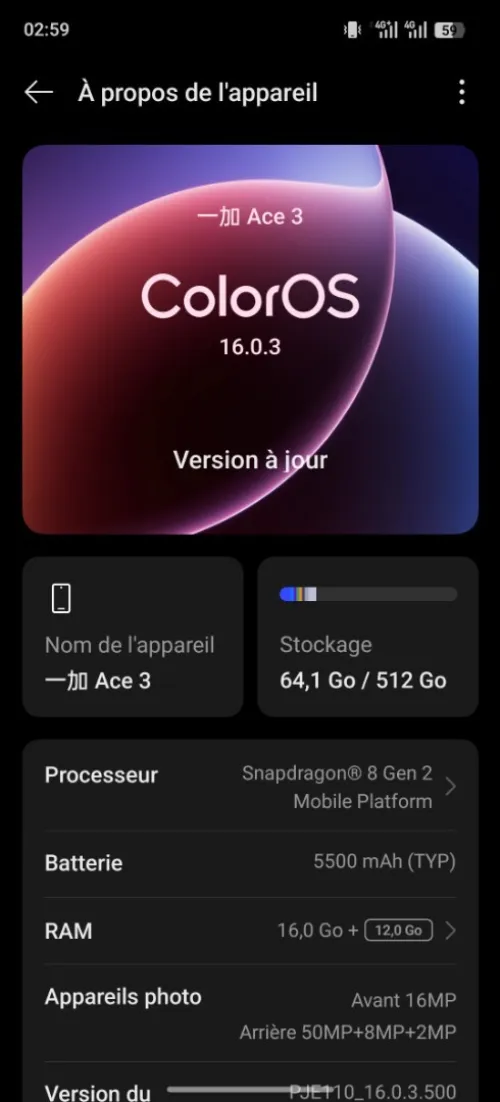 Oneplus ac3 (12r) 16/512 
