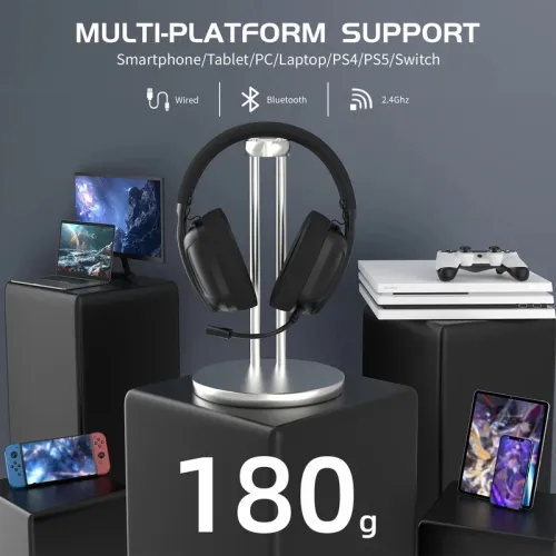 CASQUE GAMING ATTACK SHARK L80 BLACK, FOR PC/PS4/PS5/SWITCH/XBOX