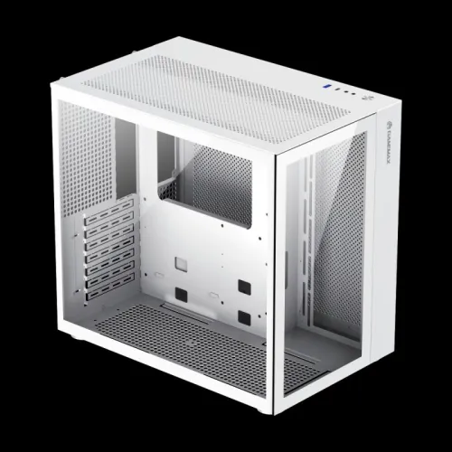BOITIER GAMEMAX INFINITY BLANC, BOITIER PC gaming mid-tower ATX, panneau latéral en verre trempé