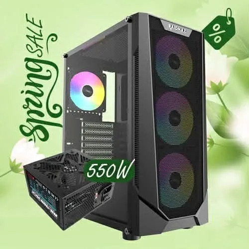 PROMO KIT UPGRADE BOÎTIER RAIDMAX VECTOR V155 BLACK + ALIMENTATION RAIDMAX XTB RX-550