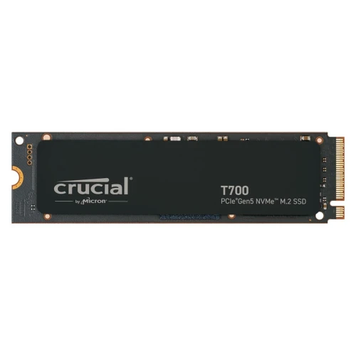 SSD crucial T700 1TO Gen 5 NVMe M.2, PCIe 5.0 x4, jusqu'à 12 400 Mo/s en lecture : pour des performances accrues en jeu, montage vidéo, rendu 3D et applications exigeantes.