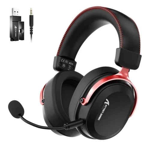 CASQUE GAMING SANS FIL ATTACK SHARK L30PRO ROUGE, 3 modes (2,4 GHz/Bluetooth/filaire) pour PC/PS5/XBOX/SWITCH/MOBILE