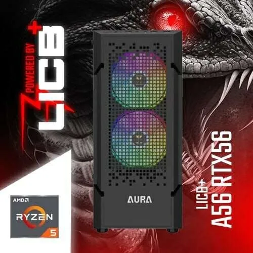 Pc Gamer AMD RYZEN5 5600 / COOLER MASTER T20 / 16GB DDR4 / B450/256GB SSD/RTX 5060/550W/3X ARGB FANS