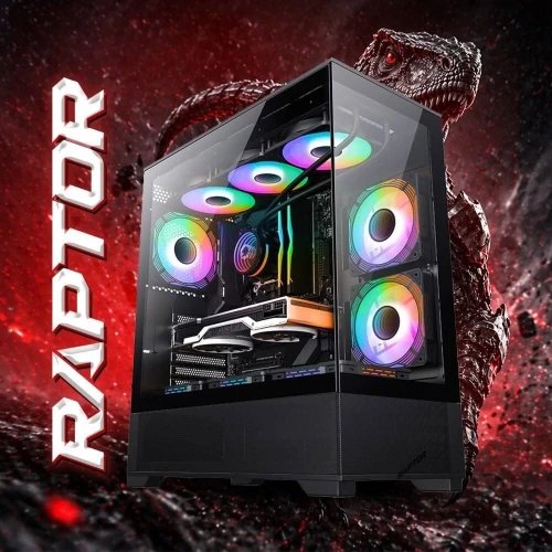 PROMO CONFIG PC GAMER RAPTOR INTEL I5 14400F / 16GB (2x8GB) DDR4 3200MHZ / H610 / 512GB SSD / RTX 5060 8GB / 700W / 3X RGB FANS