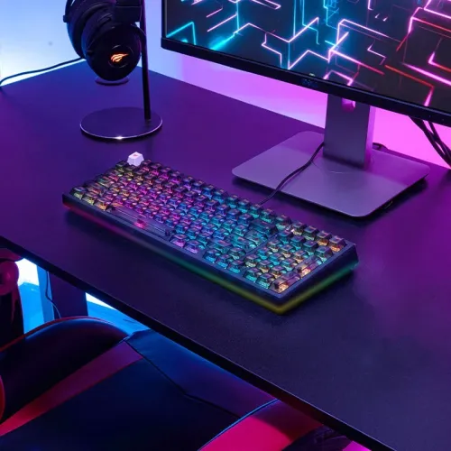 CLAVIER GAMING MÉCANIQUE HAVIT KB875L - RGB Backlit, Red Switches, 98 Keys