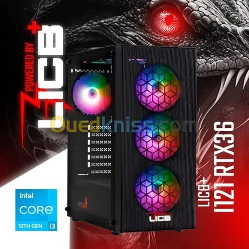 Pc Gamer INTEL I3 12100 / 8GB DDR4 3200MHz / H610 / 256GB SSD / RTX 3060 / 550W / 6X RGB FANS