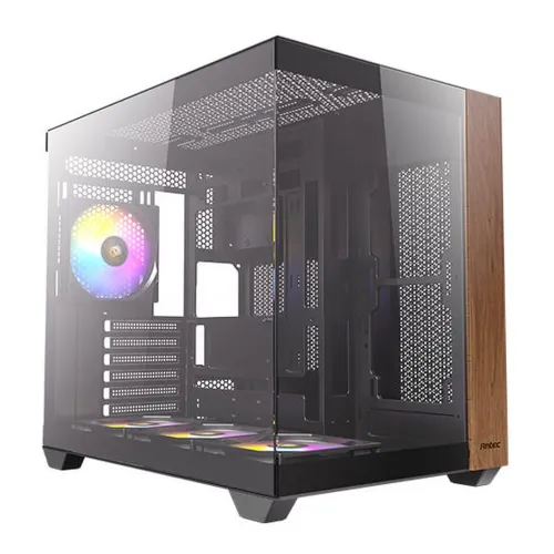 BOITIER PC GAMING Antec CX800 ARGB Wood, format moyen tour, verre trempé
