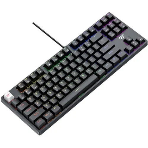 PROMO CLAVIER GAMING MÉCANIQUE HAVIT KB890L - RGB Backlit, Blue Switches, 87 Keys