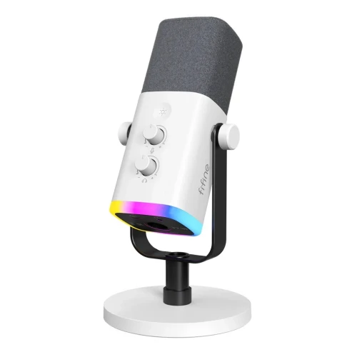 MICROPHONE FIFINE AMPLIGAME AM8 DYNAMIC RGB WHITE