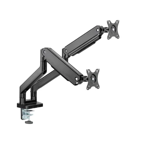 SUPPORT DOUBLE ECRAN Twisted Minds Dual TM-60-C012 - Bras articulé robuste à ressort avec port USB