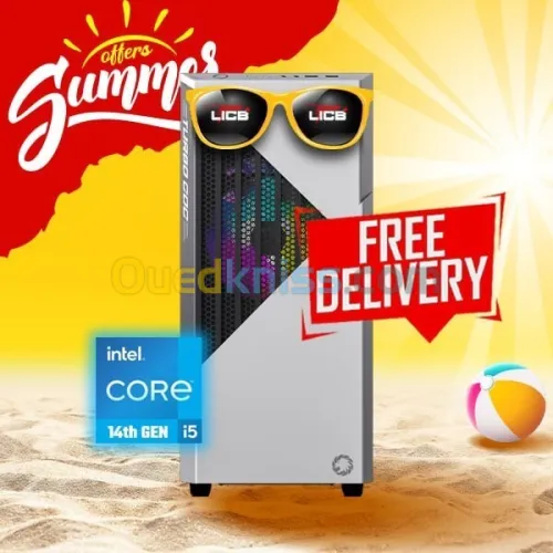 SUMMER OFFER Pc Gamer INTEL I5 14400F/16GB DDR4 3200MHz/H610/512GB SSD/RTX 3060/600W/GAMEMAX BLANC