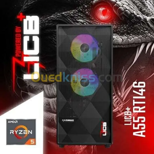 Pc Gamer AMD RYZEN5 5500 /T20/ 16GB DDR4 3200MHz /B550/256GB SSD / RTX 4060 TI/700W /3X ARGB FANS