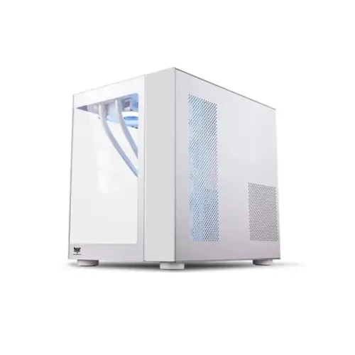BOITIER PC GAMING HYBROK TITAN EVO, 7 Ventilateurs, ARGB BLANC
