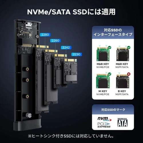 PROMO BOITIER EXTERNE UGREEN SSD M.2 NVMe/SATA 20GBPS