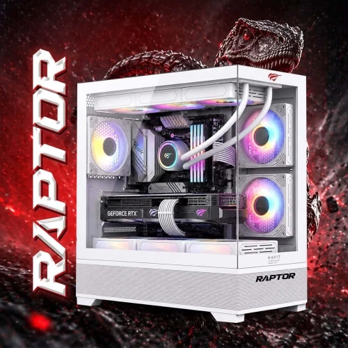 CONFIG PC GAMER RAPTOR AMD RYZEN5 8400F / AIR COOLING ARGB / 16GB DDR5 5600MHZ / B650 / 512GB SSD M.2 / RTX 5050 8GB / 500W / 3X ARGB FANS