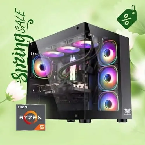PROMO CONFIG PC GAMER AMD RYZEN5 9600X / WATER COOLING ARGB / 16GB DDR5 5200MHZ / B650 / 1TB SSD M.2 / RTX 5060 TI 16GB / 750W / 7X ARGB FANS