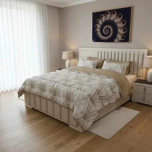 غطاء فراش فاخر 6 قطع بوجهين  BEIGE