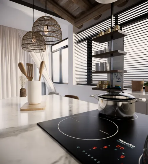 Conception 2D et 3D design intérieur sur mesure cuisine meuble  -Valorisez vos espaces en Algérie 