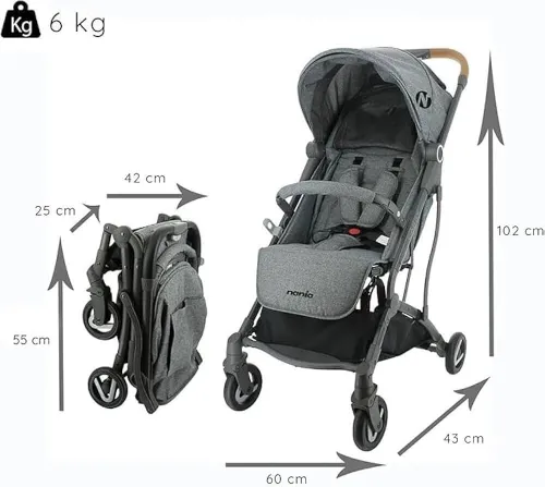 NANIA Poussette citadine Cassy - 6-48 mois - Jusqu'à 22kg