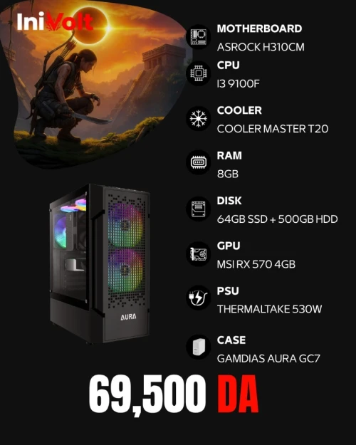 PC GAMER i3 9100F - MSI RX 570 4GB