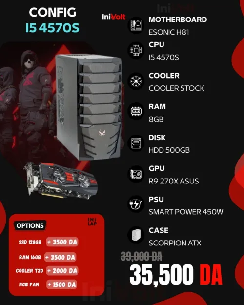 CONFIG SEMI GAMER - ASUS R9 270X - I5 4570S