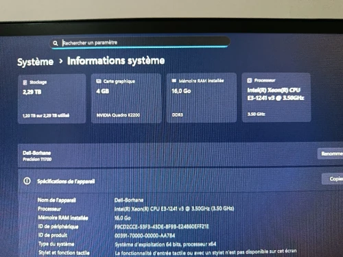 Dell station de travail et écran LG 29"