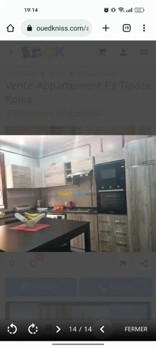 Location Appartement F3 Tipaza Kolea