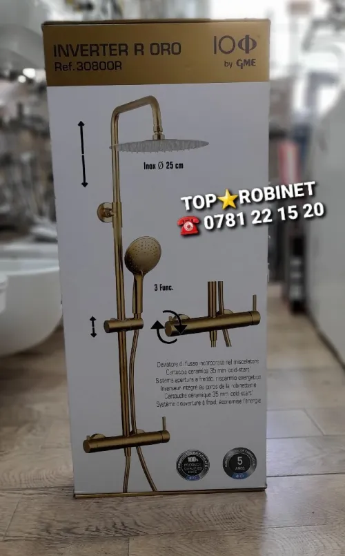Robinet mitigeur doré 