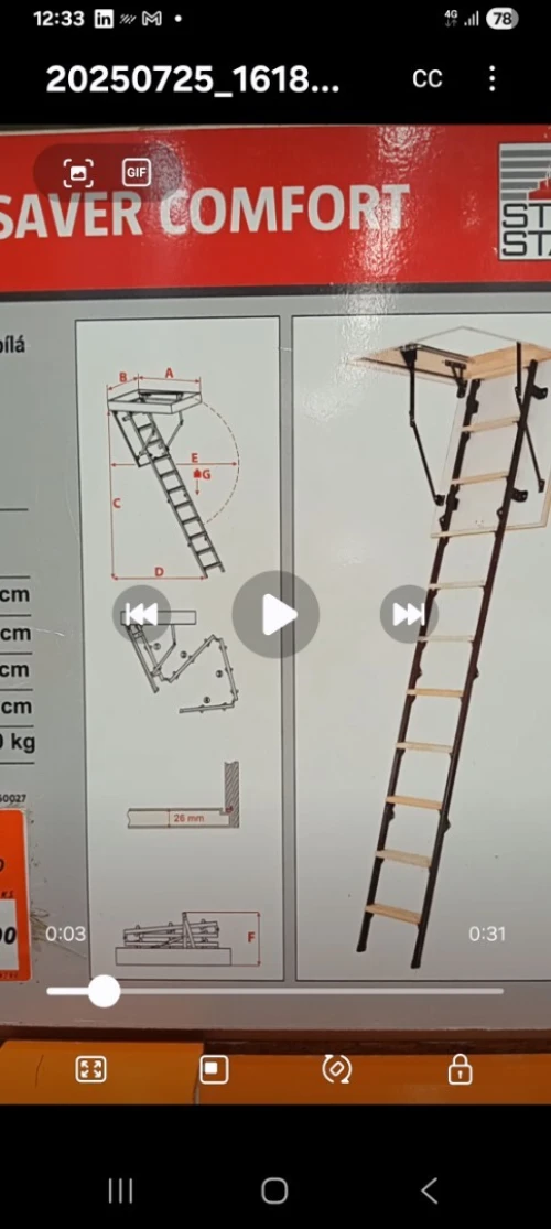 Escalier Escamotable pour Comble/Grenier