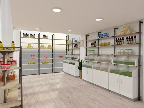Plan 3D / agencement et décoration intérieure des magasins
