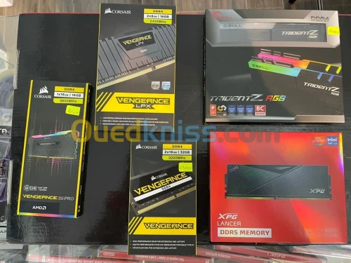 RAM Kingston FURY XPG LANCER CORSAIR TEAMGROUP DDR4 DDR5