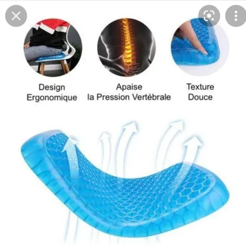 Coussin assise en silicone coccyx
