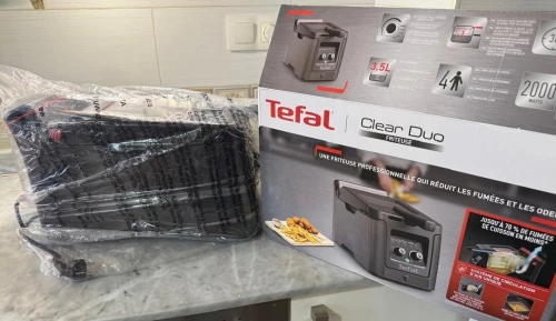Friteuse à l'huile Semi Pro Tefal Clear Duo FR600810 -2000W - 3.5L - réduction d'odeur et de fumée